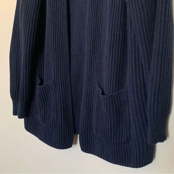 Madewell 100% Cotton Navy oversized Cardigan - Picture 3 of 4